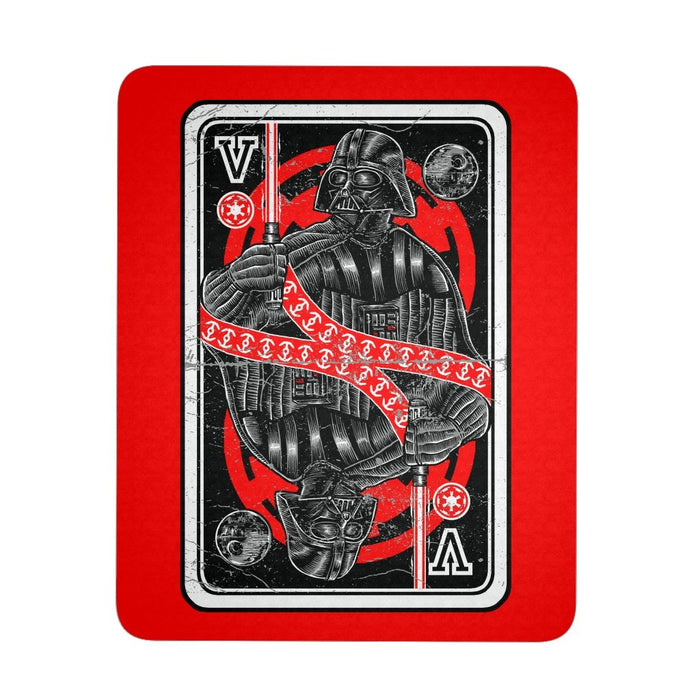 King of The Darkside Vader Playing Card Mouse Pad - Black