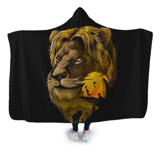 King Of The Jungle Hooded Blanket - Adult / Premium Sherpa