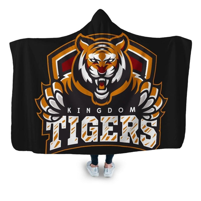 Kingdom Tigers Hooded Blanket - Adult / Premium Sherpa