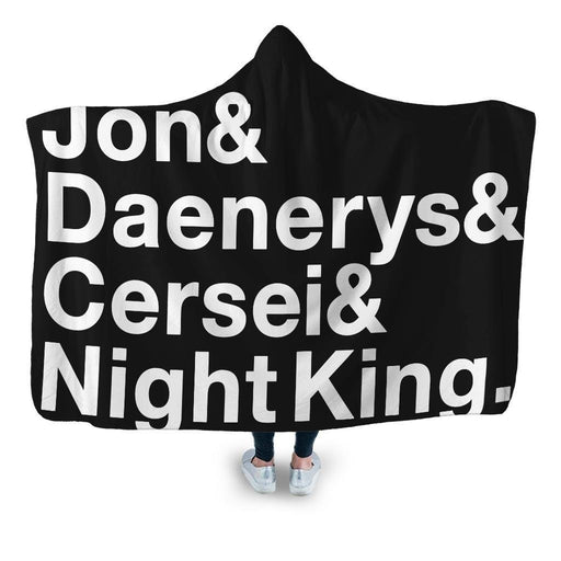 Kings And Queens Hooded Blanket - Adult / Premium Sherpa