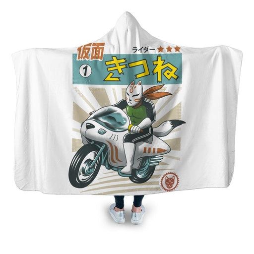 Kitsune Kamen Rider Hooded Blanket - Adult / Premium Sherpa