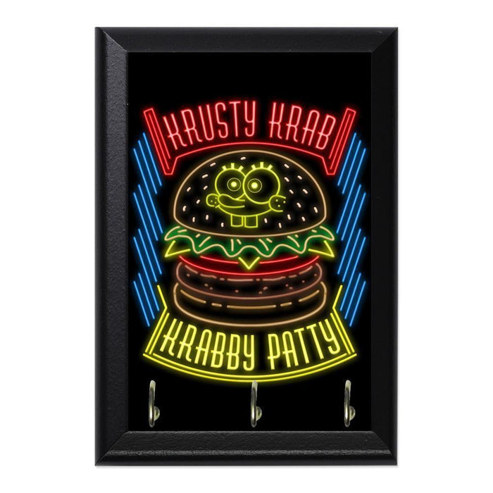 Krusty Krab Krabby Patty Decorative Wall Plaque Key Holder Hanger - 8 x 6 / Yes