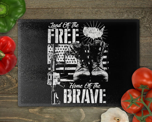 Land Of The Free Home Brave Bw Cutting Board
