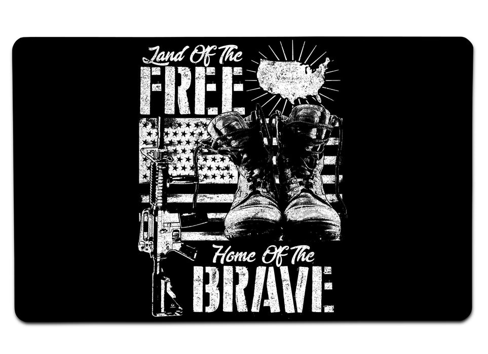 Land Of The Free Home Brave Bw Large Mouse Pad