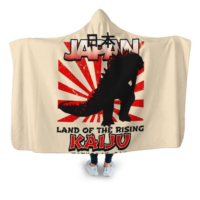 Land Of The Rising Kaiju Hooded Blanket - Adult / Premium Sherpa