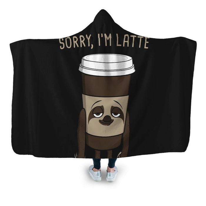Latte Hooded Blanket - Adult / Premium Sherpa