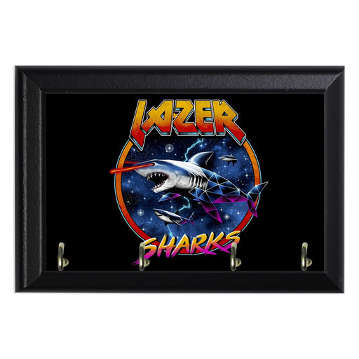 Lazer Shark Wall Plaque Key Holder - 8 x 6 / Yes