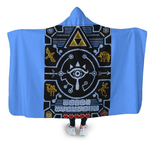 Legend Of Zelda Botw Ugly Sweater2 Hooded Blanket - Adult / Premium Sherpa