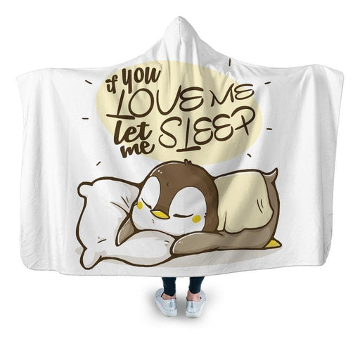 Let me sleep Hooded Blanket - Adult / Premium Sherpa