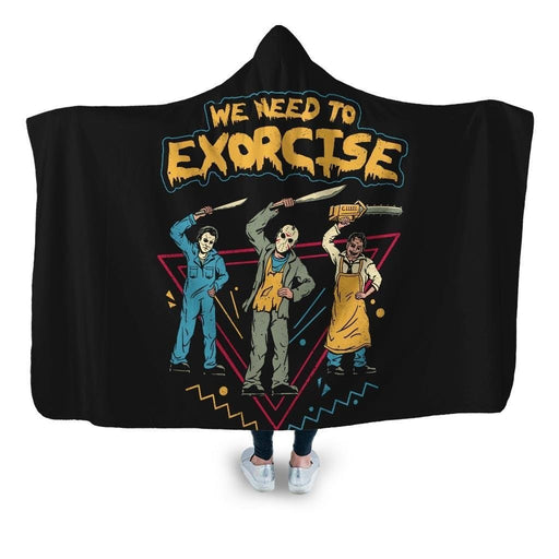 Let’s Exorcise Hooded Blanket - Adult / Premium Sherpa