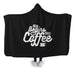 Life Begins After Coffee Hooded Blanket - Adult / Premium Sherpa