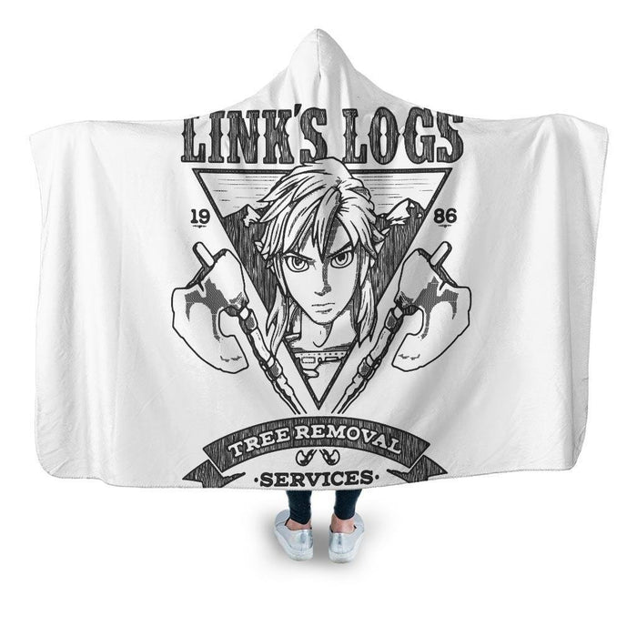 Links Logs Print2 Hooded Blanket