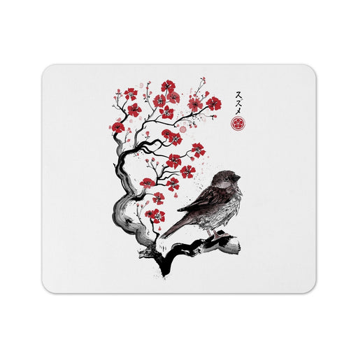 Little Sparrow Sumi E Mouse Pad