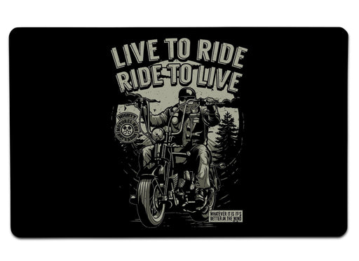 Live To Ride Large Mouse Pad