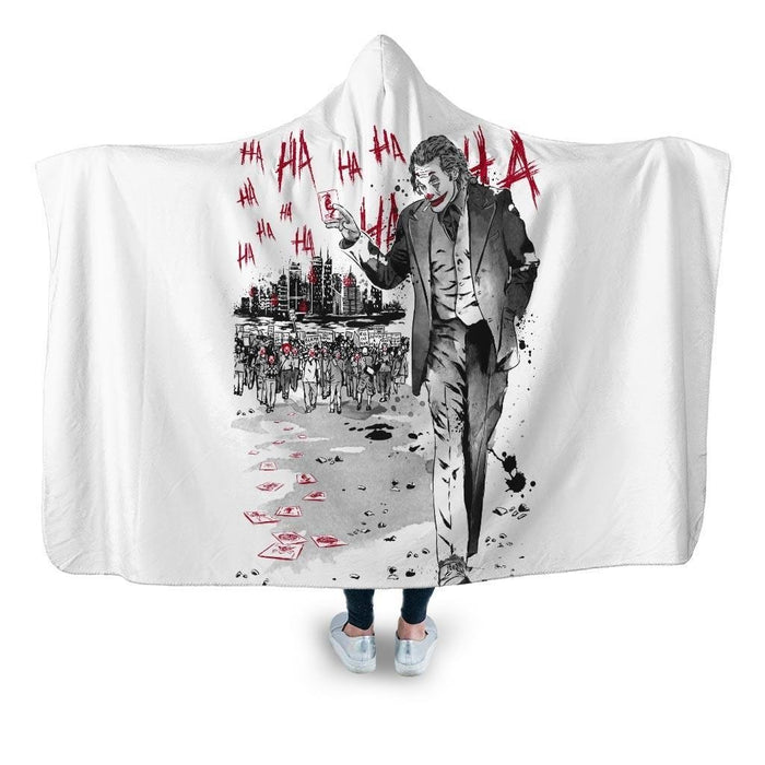 Lone Comedian And Cubs Hooded Blanket - Adult / Premium Sherpa