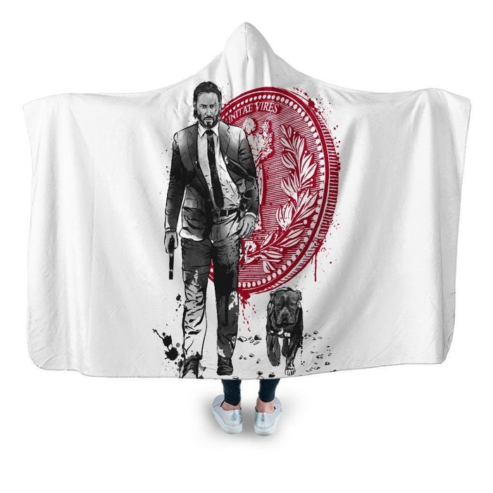 Lone Hitman And Cub Hooded Blanket - Adult / Premium Sherpa