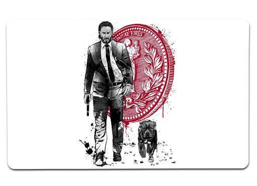 Lone Hitman And Cub Large Mouse Pad