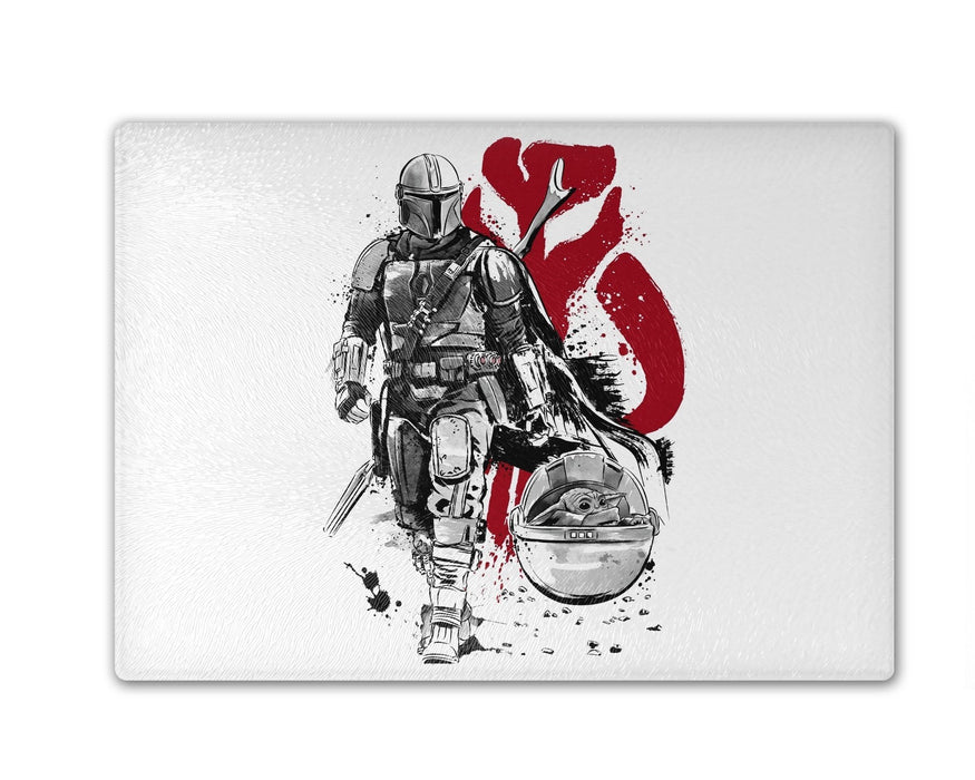 Lone Hunter And Cup Cutting Board