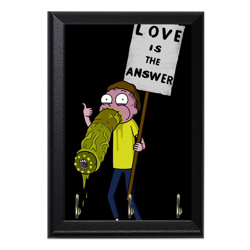 Love Is The Answer Key Hanging Plaque - 8 x 6 / Yes