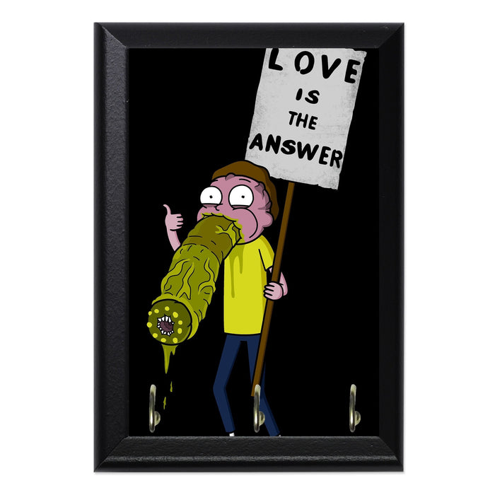 Love Is The Answer Key Hanging Plaque - 8 x 6 / Yes