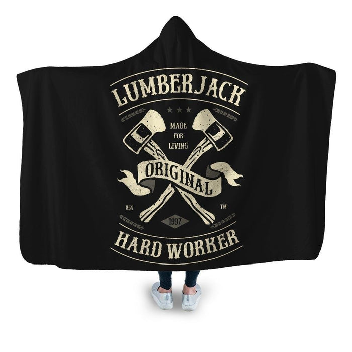 Lumber Jack Hooded Blanket - Adult / Premium Sherpa