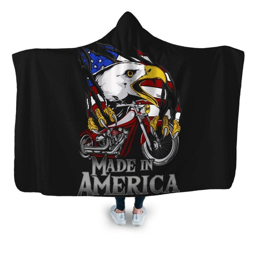 Made In America Hooded Blanket - Adult / Premium Sherpa