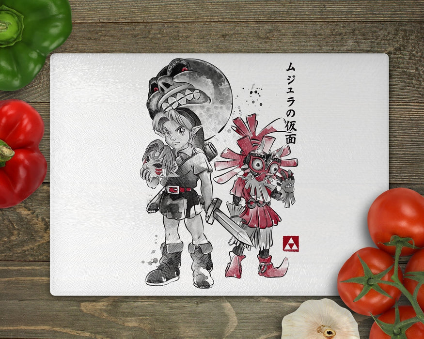 Majora’s Mask Sumi E Cutting Board