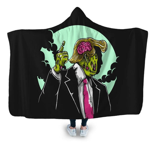Make Zombie Great Again Hooded Blanket - Adult / Premium Sherpa