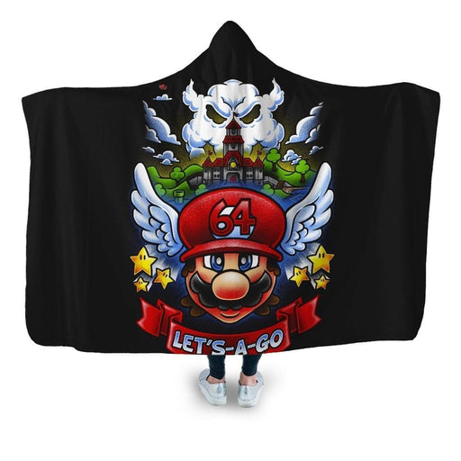Mario 64 Tribute Dtg Hooded Blanket - Adult / Premium Sherpa
