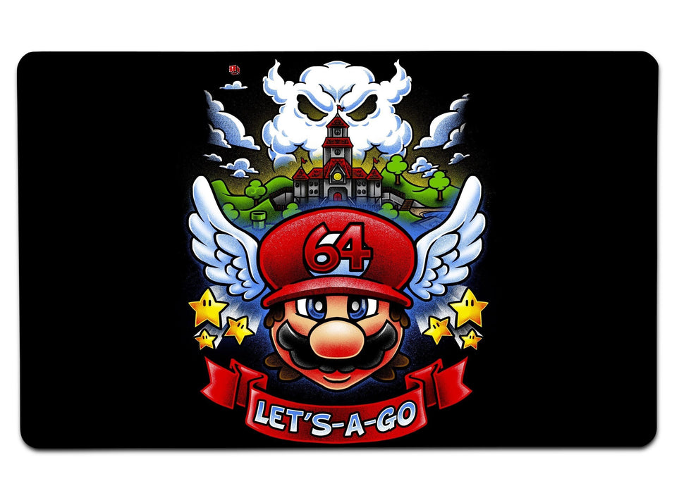 Mario 64 Tribute Dtg Large Mouse Pad