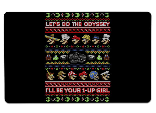 Mario Odyssey Sweater Large Mouse Pad