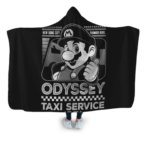 Mario Odyssey Taxi Service Hooded Blanket - Adult / Premium Sherpa