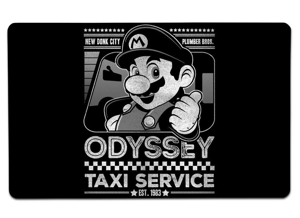 Mario Odyssey Taxi Service Large Mouse Pad