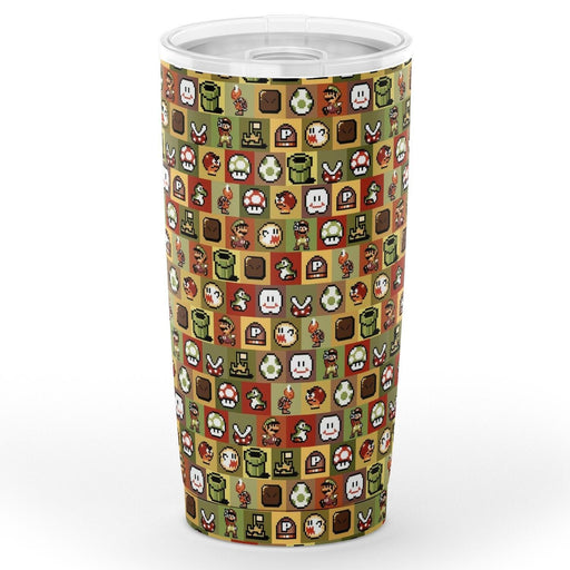 Mario Pattern Design Steel Tumbler 20oz