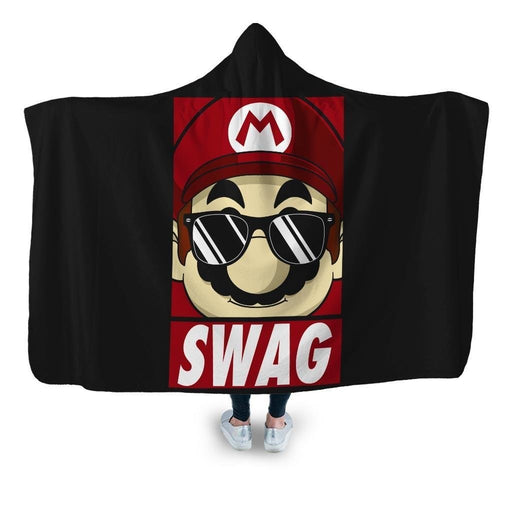 Mario Swag Hooded Blanket - Adult / Premium Sherpa