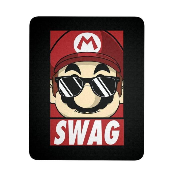 Mario Swag Mouse Pad - Black