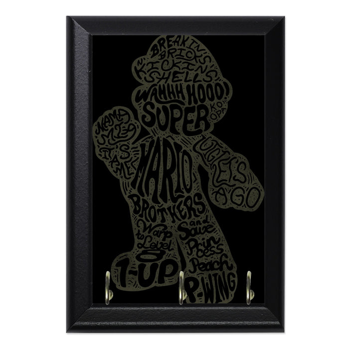 Mario Text Wall Plaque Key Holder - 8 x 6 / Yes