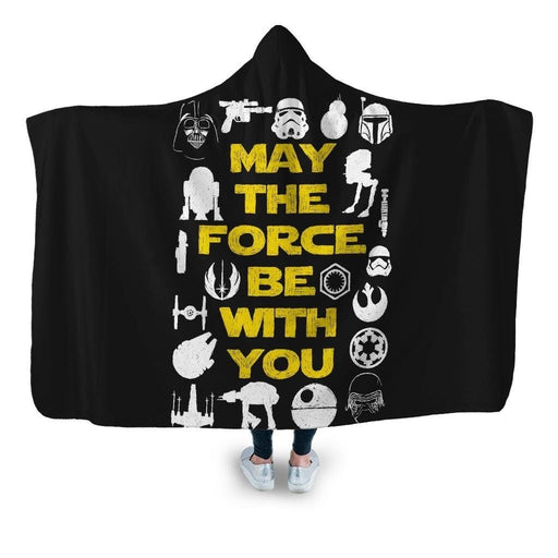 May The Force Be With You Hooded Blanket - Adult / Premium Sherpa