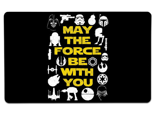 May The Force Be With You Large Mouse Pad