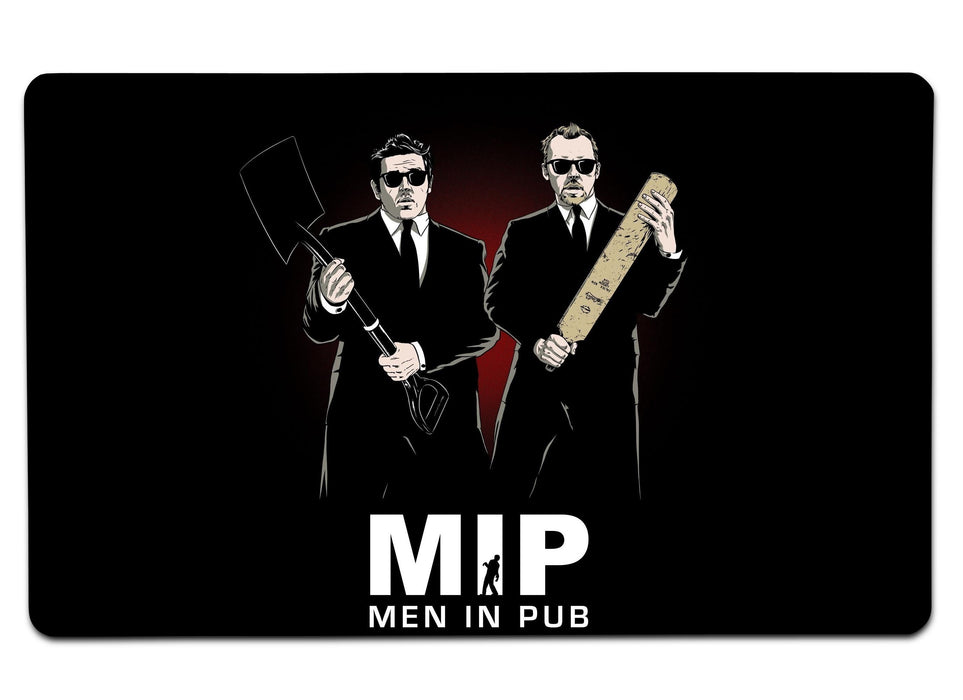 Men In Pub Large Mouse Pad