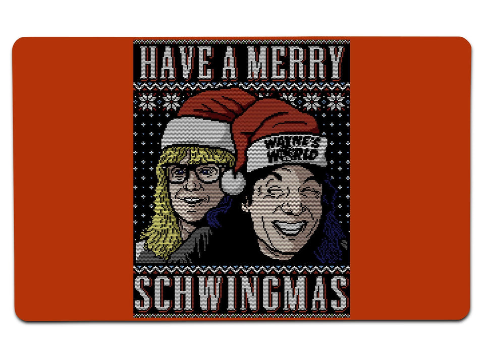 Merry Schwingmas Large Mouse Pad