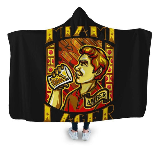 Miami Lager Hooded Blanket - Adult / Premium Sherpa