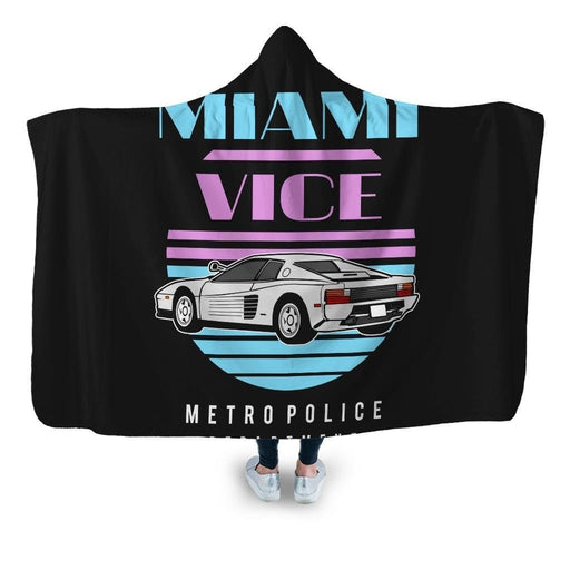 Miami Vice Hooded Blanket - Adult / Premium Sherpa