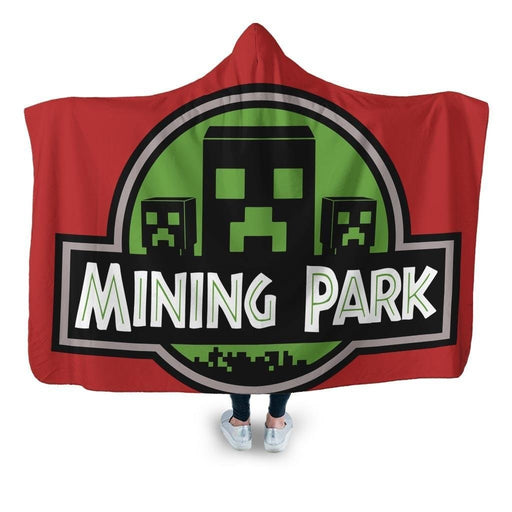 Mining Park Hooded Blanket - Adult / Premium Sherpa