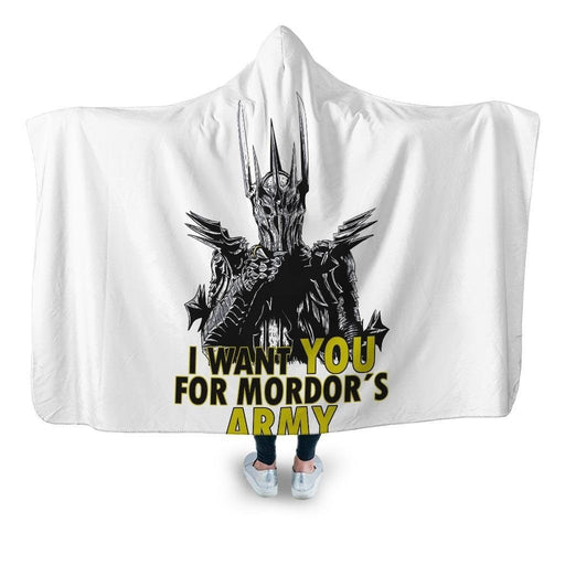 Mordorns Army Hooded Blanket - Adult / Premium Sherpa