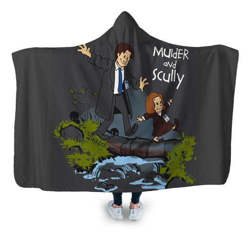 Mulder And Scully Hooded Blanket - Adult / Premium Sherpa