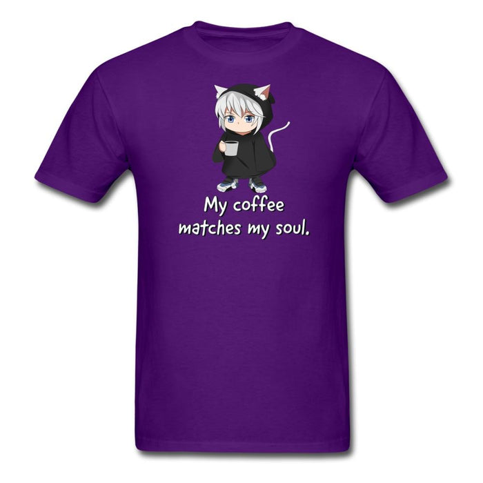 My Coffee Matches Soul Unisex Classic T-Shirt - purple / S