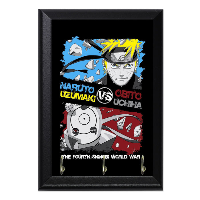Naruto Vs Obito Key Hanging Plaque - 8 x 6 / Yes