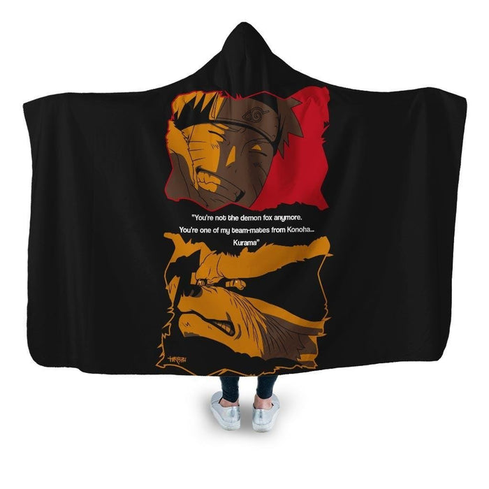 Naruto X Kyubi Hooded Blanket - Adult / Premium Sherpa