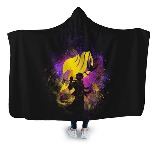 Natsu Art Hooded Blanket - Adult / Premium Sherpa